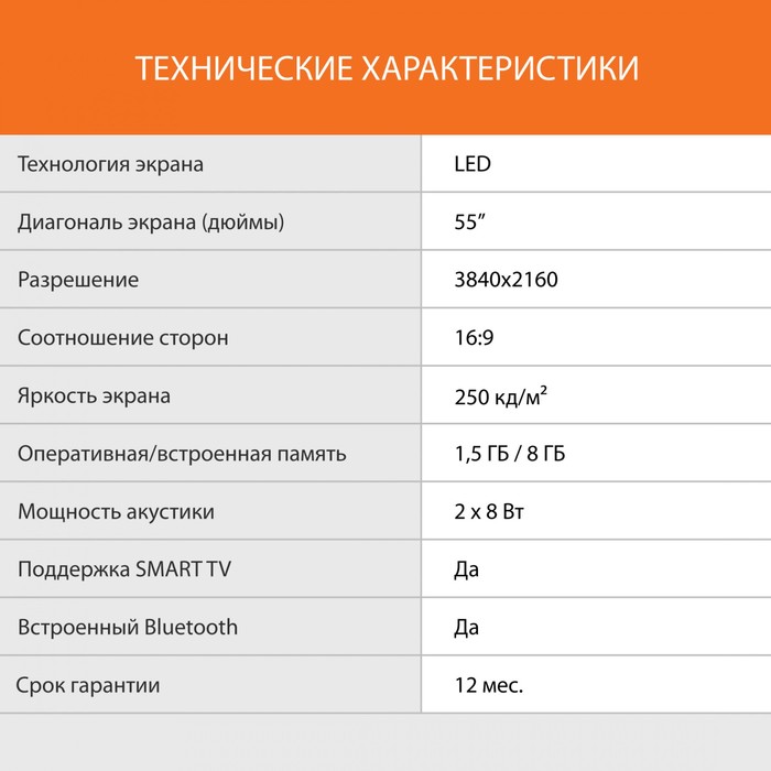 Телевизор LED SunWind 55" SUN-LED55XU401 Яндекс.ТВ Frameless черный 4K Ultra HD 60Hz DVB-T   1066949 - фото 51629335