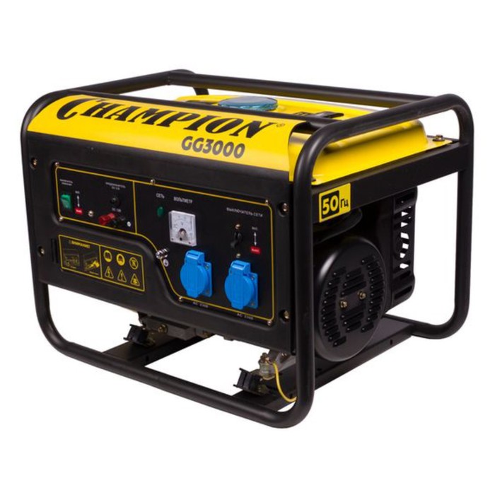 Генератор бензиновый CHAMPION GG3000, 4Т, 2.5 кВт, 220 В, 15 л, ручной старт - Фото 1