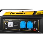 Генератор бензиновый CHAMPION GG3200EW, 4Т, 3.5 кВт, 220 В, электростарт, колеса, счетчик - Фото 4