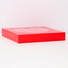 Коробка для 25 конфет, красное сердце, 22×22×3.5 см - Фото 4