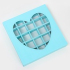 Коробка для конфет 25 шт., голубая, 22×22×3.5 см - Фото 3