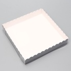 Коробка для печенья, серебряная, 18×18×3 см - Фото 2