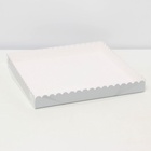 Коробка для печенья, серебряная, 25×25×3 см 10335006