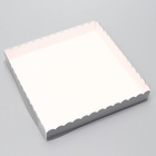 Коробка для печенья, серебряная, 20×20×3 см - Фото 2