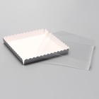 Коробка для печенья, серебряная, 20×20×3 см - Фото 4