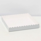 Коробка для печенья, серебряная, 20×20×3 см 10335008