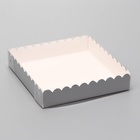 Коробка для печенья, серебряная, 15×15×3 см - Фото 3