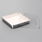 Коробка для печенья, серебряная, 15×15×3 см - Фото 4