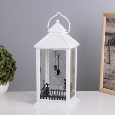 Фигурка светящаяся RISALUX «Чёрный кот», LED-ночник, 3×ААА, белый, 14×14×30.5 см