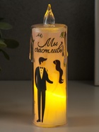 Светодиодная свеча, ночник LED RISALUX «Свадьба», 3×LR1130, 3.8×3.8×12 см - Фото 5