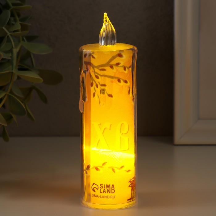 Светодиодная свеча, ночник LED RISALUX «Верба», 3×LR1130, 3.8×3.8×12 см - Фото 1