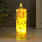 Светодиодная свеча, ночник LED RISALUX «Пасха», 3×LR1130, 3.8×3.8×12 см - Фото 1