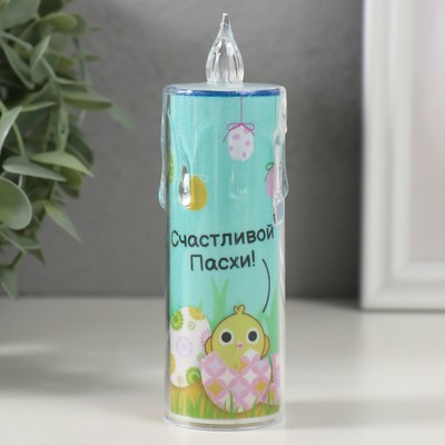 Светодиодная свеча, ночник LED RISALUX «Цыплята», 3×LR1130, 3.8×3.8×12 см