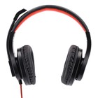 Наушники с микрофоном Hama HS-USB400 черный/красный 2м накладные оголовье (00139927) - Фото 2