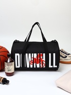 Сумка спортивная на молнии TEXTURA, с подкладкой, длинный ремень, маленький размер, с принтом, чёрная - Фото 4