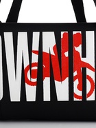 Сумка спортивная на молнии TEXTURA, с подкладкой, длинный ремень, маленький размер, с принтом, чёрная - Фото 8