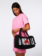 Сумка спортивная на молнии TEXTURA, с подкладкой, длинный ремень, маленький размер, с принтом, чёрная - Фото 9