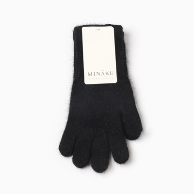 Перчатки женские MINAKU, чёрные, 25 см