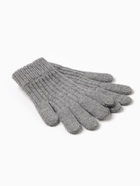 Перчатки женские MINAKU, серые, 21 см - Фото 5