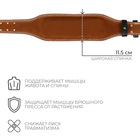 Пояс для тяжёлой атлетики ONLYTOP 120 см, искусственная кожа, цвет чёрный - Фото 2