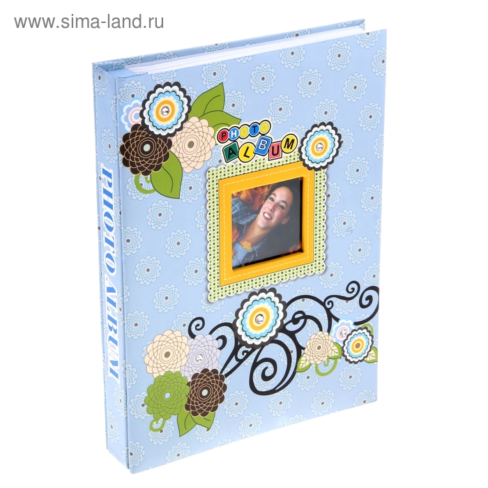 Фотоальбом 100 фото 10х15 см "Цветочный узор" 27,5х22,5х4,5 см - Фото 1