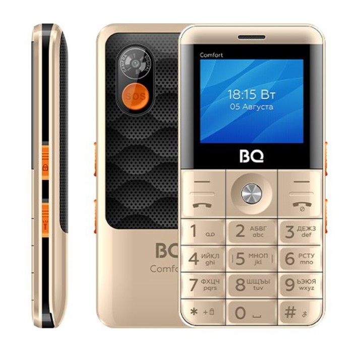 Сотовый телефон BQ M-2006 Comfort Gold Black - фото 51629599