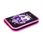 Пенал 1 секция 130×190×30 мм, с откидной планкой, ПКТ 07-22-19 «Панда в сердечках» ламинированный картон - Фото 2