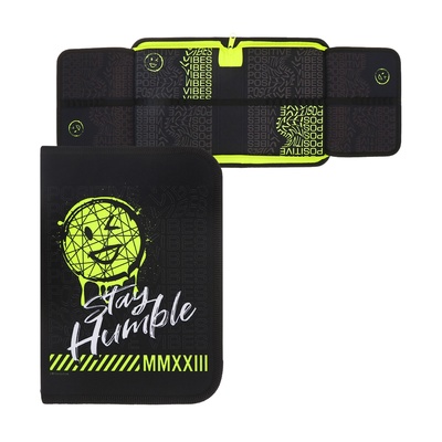 Пенал 1 секция, 140×200×40 мм, 2 откидные планки, тканевый, ПКТ 09-20 «На позитиве»