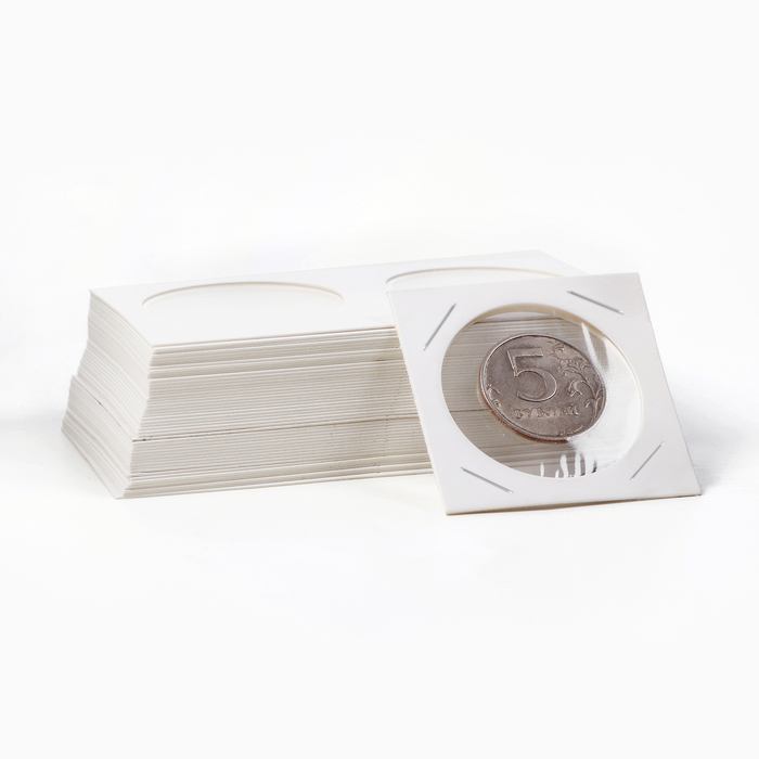Набор холдеров для монет под скрепку, d=4 см, 50 шт. - Фото 1