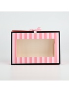 Складная коробка для цветов с окном «Спасибо, что ты есть», розовая, 16?27?9 см (комплект 5 шт) - фото 25434708