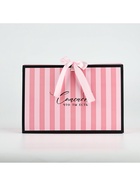 Складная коробка для цветов с окном «Спасибо, что ты есть», розовая, 16?27?9 см (комплект 5 шт) - фото 25434709