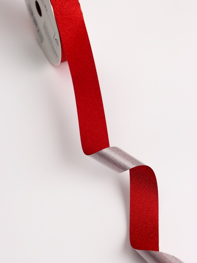 Лента «ТИФФАНИ» для декора и подарков, красная, 2 см × 50 м