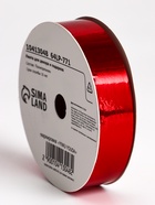 Лента для декора и подарков, «Металлик», красный, 2 см × 50 м - Фото 1