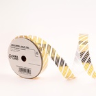 Лента для декора и подарков, «Полосы», золотая, 2 см × 50 м - Фото 2