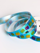 Лента для декора и подарков, «Подарки», голубой, 2 см × 50 м - Фото 3