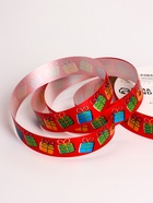 Лента для декора и подарков, «Подарки», красный, 2 см × 50 м - Фото 2