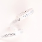 Лента для декора и подарков, "С днем рождения", белый, 2 см х 50 м - Фото 2