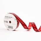 Лента для декора и подарков, «Клетка», красный, 2 см × 50 м - Фото 2