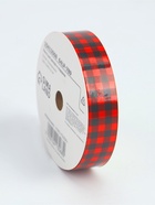 Лента для декора и подарков, «Клетка», красный, 2 см × 50 м - Фото 2
