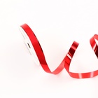 Лента для декора и подарков металлик, 1,2см х 45м, красная - Фото 2