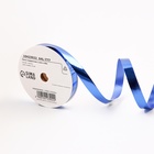 Лента для декора и подарков металлик, 1.2 см × 45 м, синяя - Фото 1