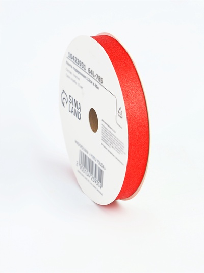 Лента для декора и подарков с глиттером «Тиффани», 1.2 см × 45 м, красная