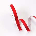 Лента для декора и подарков с глиттером «Тиффани», 1.2 см × 45 м, красная - Фото 2