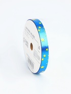 Лента для декора и подарков новогодняя новогодняя «Звезды», 1.2 см × 45 м, синий. - Фото 1