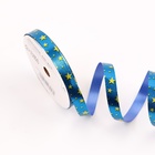 Лента для декора и подарков новогодняя новогодняя «Звезды», 1.2 см × 45 м, синий. - Фото 2