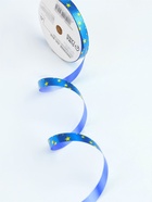 Лента для декора и подарков новогодняя новогодняя «Звезды», 1.2 см × 45 м, синий. - Фото 2