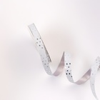 Лента пластиковая "Звездочки металлик", 1,2см х 45м, белая - Фото 2