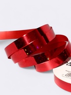 Лента для декора и подарков новогодняя новогодняя «Звездочки глянец», 1.2 см × 45 м, красная - Фото 4