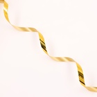 Лента пластиковая "Звездочки глянец", 1,2см х 45м, золотая - Фото 3