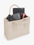 Сумка женская тоут TEXTURA на молнии, 29×10×25 см, однотонная, молочная - Фото 12